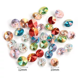 High-quality k9 Light color LA series Crystal Rhinestone Rivoli Jewels Stones - Picture 1 of 15