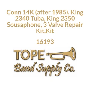 Conn 14K (after 1985), King 2340 Tuba, King 2350 Sousaphone, 3 Valve Repair Kit - Picture 1 of 3