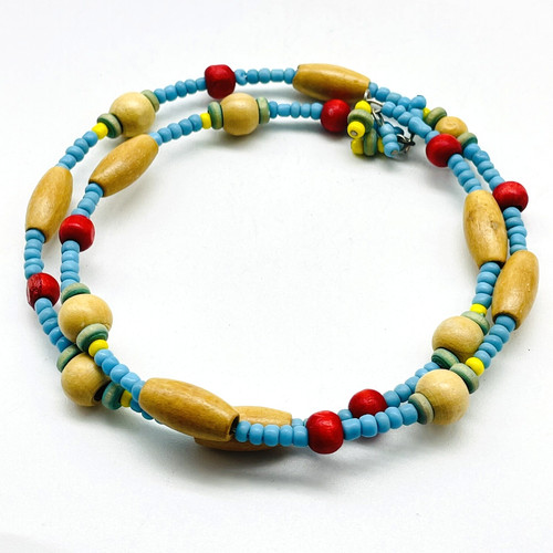 STONE ISLAND Cavigliera Bracciale Filo Memoria Perline Multicolore Spiaggia Isole Costiere Mare Oceano