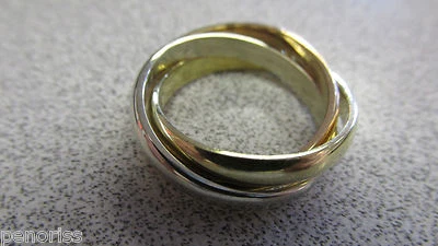 Подлинный Cartier Trinity кольцо размер до 8 с 3 цвета золото 18k сделать предложение - Изображение 1 из 4
