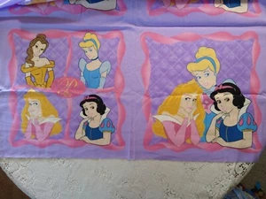 Disney Princess Pillow Fabric Panel Cinderella Bell Sleeping Beauty Snow White - Picture 1 of 5