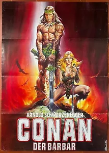 Plakat Deutsche Conan der Barbar John Milius Arnold Schwarzenegger 84x119cm - Bild 1 von 2