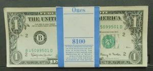 BEP PACK 1963 A $1 FEDERAL RESERVE CONSECUTIVE NUMBERED NEW YORK (B) DISTRICT - Picture 1 of 2