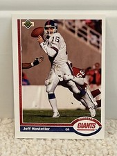 1991 Upper Deck Jeff Hostetler New York Giants #156 WVU Mountaineers