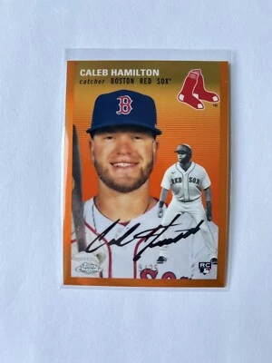 2023 Topps Chrome Platinum Caleb Hamilton #129 Orange RC /25 - Image 1 of 2