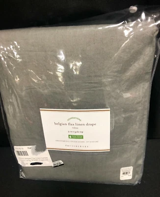 Panel de cortina de lino belga clásico Pottery Barn 50x84 flagstone ctn Foto 1 de 4