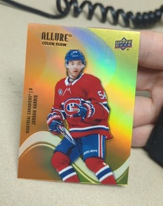 22-23 UD Allure Hockey Rookies Color Flow Orange-Yellow SF-4 Jordan Harris