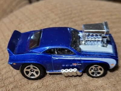 1969 Hot Wheels Custom Camaro Z28 Purple Chrome Interior ext. graphic VGUC C123B - Image 1 of 4