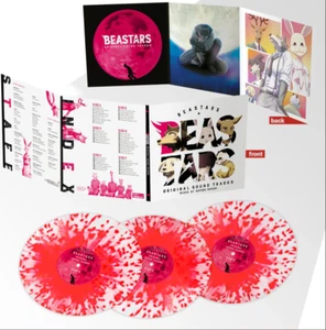 Satoru Kosaki - Beastars Original Soundtrack 3LP (Clear w/ Red Splatter Vinyl) - Picture 1 of 11