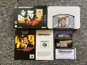 GoldenEye (Nintendo 64 game) COMPLETE MINT/COLLECTIBLE CNDT w/Case Protector - Picture 1 of 14