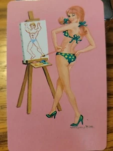 Baraja de cartas vintage Wolfgang M Otto Pin Up niña pintura hombre musculoso - Imagen 1 de 10