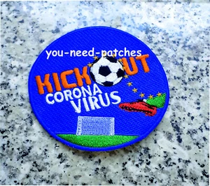FIFA EUROPA FUßBALL SPORT AND WHO KAMPAGNE KICK OUT CORONA PANDEMIC PATCH - Picture 1 of 1