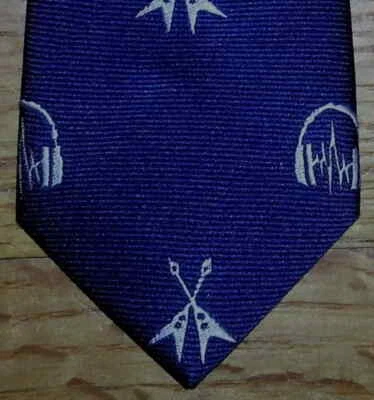 Auriculares con cinta de guitarras cruzadas cortas azul marino blanco nuevos en caja t2702  Foto 1 de 4