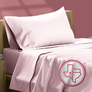 Luxury Egyptian Cotton Twin XL Sheet Set - 800 Thread Count 3 PC Blush Egyptian - Picture 1 of 8