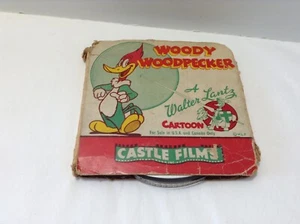 Películas de dibujos animados y caja vintage de 8 mm de Woody Woodpecker Castle THE LONE STRANGER - Imagen 1 de 4
