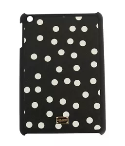 DOLCE & GABBANA Tablet Fitted Case Leather Beige Polka Dot Print - Picture 1 of 7