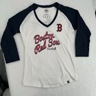 '47 Boston Red Sox Shirt Junior's Girls Long Sleeve Size L Large "Batter Up"
