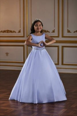 Tiffany Princess 13571 Periwinkle Girls Pageant Gala Gown Dress sz 4 - Image 1 of 2