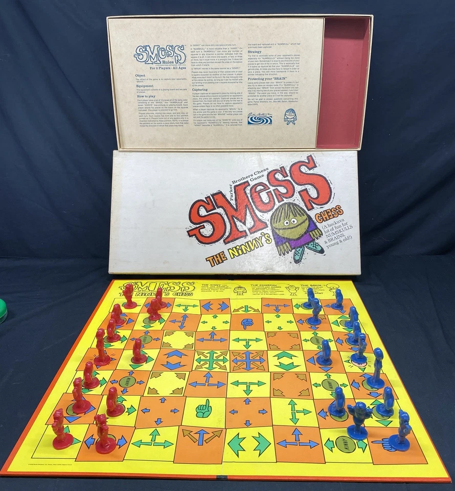 SMESS The Ninny's Chess Board Game 1970 VINTAGE Parker Brothers 100% Complete - Image 1 of 4