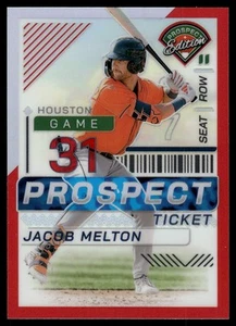 Boleto Panini Prospect Edition Jacob Melton Prospect 2024 holo rojo/199 #146 - Imagen 1 de 2