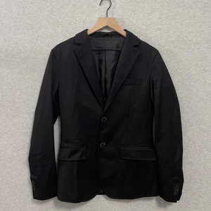 Armani Exchange Blazer Mens 36 Black 2 Button Dress Sport Jacket Modern Classic - Picture 1 of 19