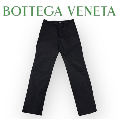 Pantalone dritto nero Bottega Veneta taglia 44 cotone design elegante Made in Italy