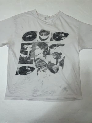 Футболка гаражная графическая короткая хлопковая с коротким рукавом белая мужская размер XS - Изображение 1 из 4