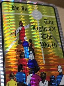 Vintage 1980er Jesus Licht der Welt Prisma Prismatic Vending Sticker - Bild 1 von 5