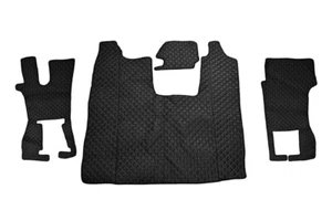 Schwarz Fußmatten Eco Leder + Motorabdeckung für Scania R Nextgen 2016 + Lkw - Bild 1 von 4
