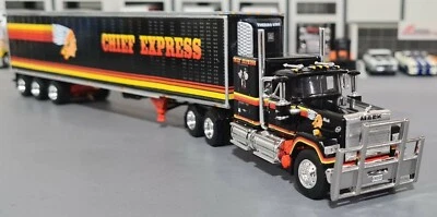 1/64 DCP MACK SUPERLINER CHIEF EXPRESS AUSTRALIAN STYLE & TRI TRAILER 60-0932 - Image 1 of 4