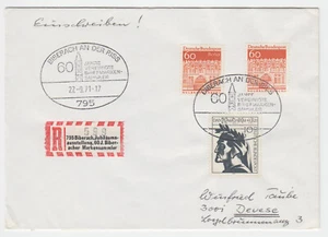 Sonder-R-Zettel, 60 J. Bieberacher Markensammler, Beförderungsspuren - Bild 1 von 1