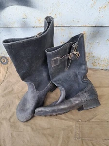 Botas de lona soviéticas rusas con cinturones talla 39 Ш ancho (247) US6 - Imagen 1 de 14