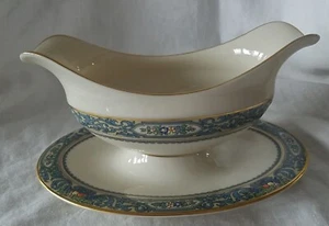 Lenox Autumn Presidential Collection Gravy Boat W/Attached Plate NEW WITHOUT BOX - Picture 1 of 11