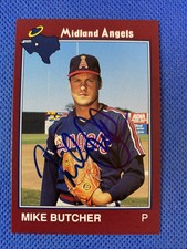 1989 Grand Slam Midland Angels Mike Butcher Auto Signed Autograph 
