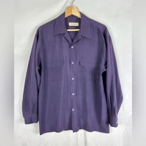 EQUIPMENT Silk Buttondown Shirt Purple Women's Small Oversized Pockets Blouse - Picture 1 of 4