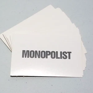 Anti-Monopoly #5906 Game Replacement Monopolist Cards Complete Set of 25 - Picture 1 of 6
