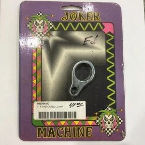 New Joker Machine Chrome Cable Clamp 1" x 7/16" For Harley Davidson 960704-5c - Picture 1 of 5