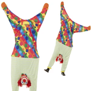 Upside Down Clown Costume Adults Novelty Funny Clowns Fancy Dress Outfit Charity - Picture 1 of 1