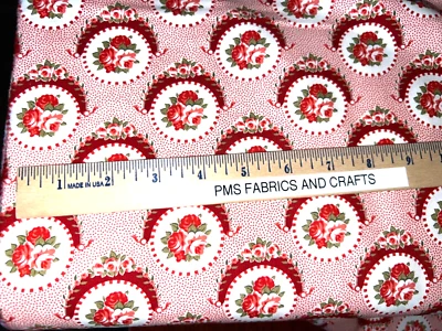 MODA Grand Haven Roses 花卉 100% 中号棉织物 14981 12 粉色 — 第 1/4 张图片