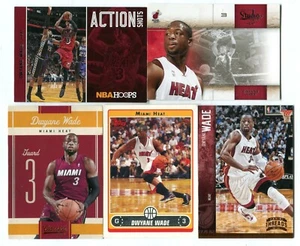 Dwyane Wade 5 Card Basketball Card Lot Chicago Bulls Cavs MIAMI HEAT (LOT 9) - Picture 1 of 1