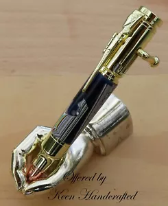 ai - Keen Handcrafted Fordite Gold Mini 30 Caliber Bolt-Action Pen - Bild 1 von 5
