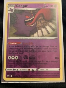 Pokemon Gengar 57/198 Chilling Reign Holo Rare Card + Top Loader - Picture 1 of 1