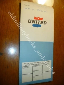 UNITED AIR LINES VECCHIO BIGLIETTO VINTAGE AIRLINE TICKET FLUGTICKET - Imagen 1 de 1
