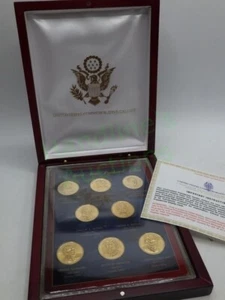 2012 US Presidential Dollar P & D Uncirculated Set 8 Coins in Wood Display Case - Picture 1 of 11