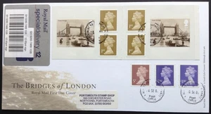 GB 2002 Puentes de Londres 6x1er folleto en portada del primer día, Albert Road Pmk - Imagen 1 de 2
