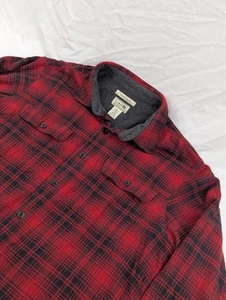 LL Bean Jacke Herren Large Reg Red Shacket Fleece Flanellhemd Traditional Fit - Bild 1 von 9