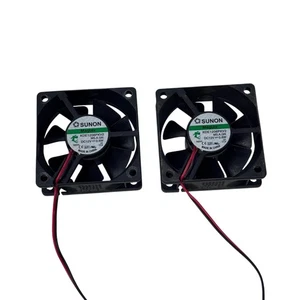 Lot of 2 – SUNON KDE1206PKV2 MagLev Cooling Fans 12V 0.8W 2-Wire 60mm x 60mm - Picture 1 of 5
