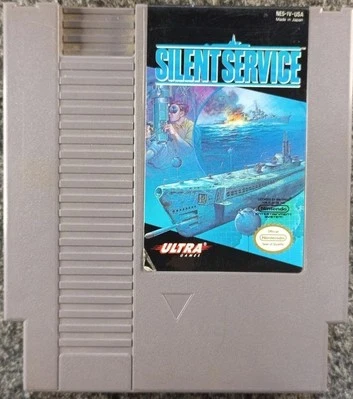 Silent Service Nintendo NES Submarine Video Game 1985 Cartridge Only Tested - Image 1 of 4