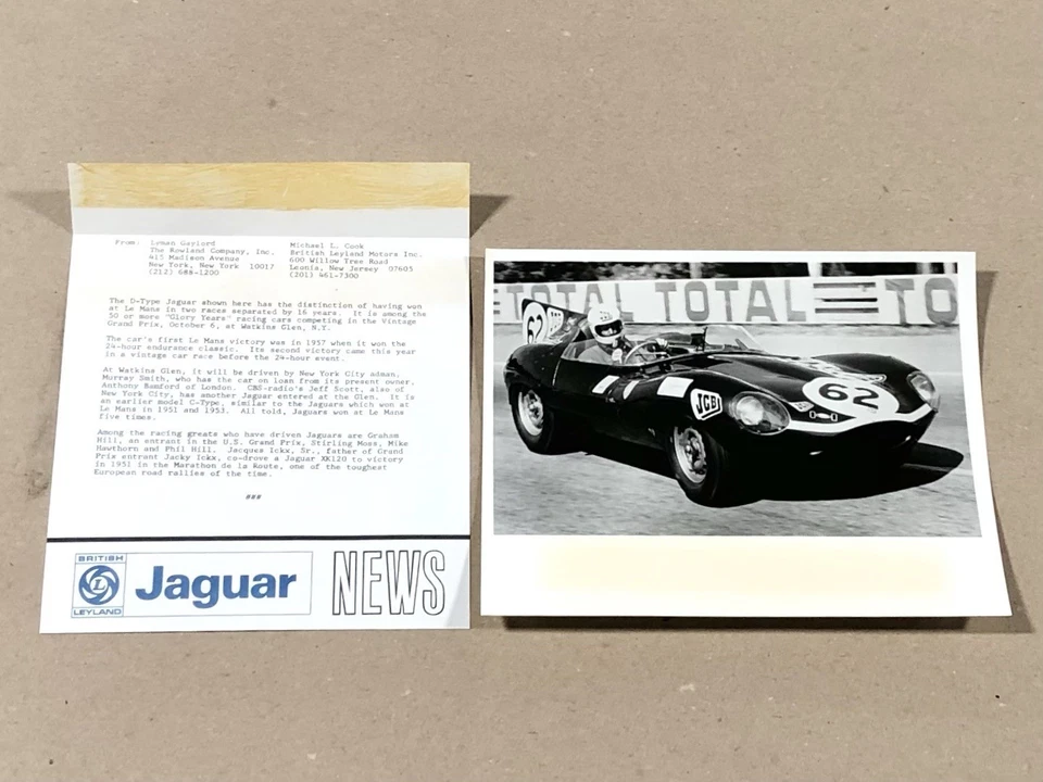 Fotografía de Jaguar tipo D de colección - Foto de prensa de Jaguar News Foto 1 de 3