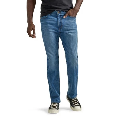 Lee Men's Extreme Motion Regular Straight Jean Denim Dark Comfort Space Iris New - Image 1 of 4